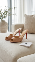 Premium Christian Louboutin “Me Dolly” sandals in a Beige