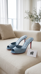 Premium Christian Louboutin “Me Dolly” sandals in a Blue
